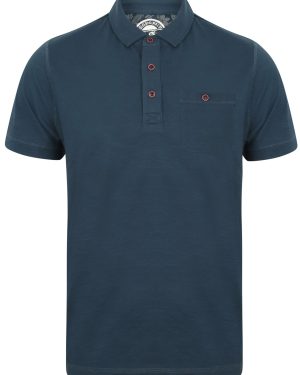 Polo Shirts Plata Cotton Jersey Slub Polo Top In Insignia Blue - South Shore / S - Tokyo Laundry