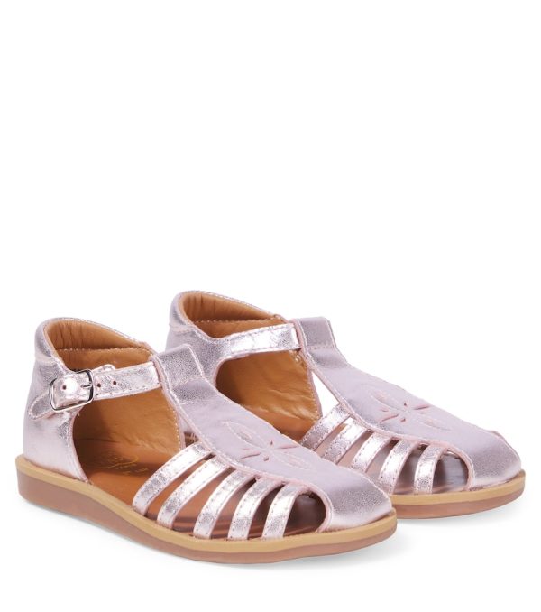 Pom d'Api Metallic leather gladiator sandals