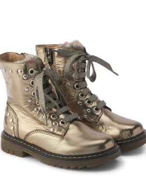 Pom d'Api Sid metallic leather combat boots
