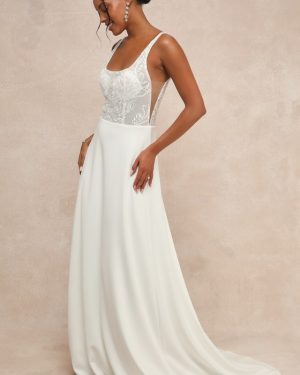 Positively Romantic White Sheer Mesh Embroidered Maxi Dress