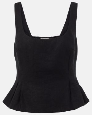 Posse Rosalie peplum linen top