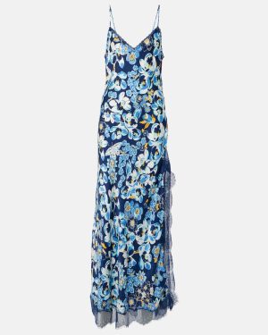 Poupette St Barth Floral lace-trimmed slip dress