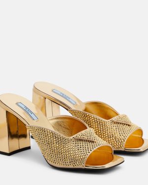 Prada Crystal-embellished mules