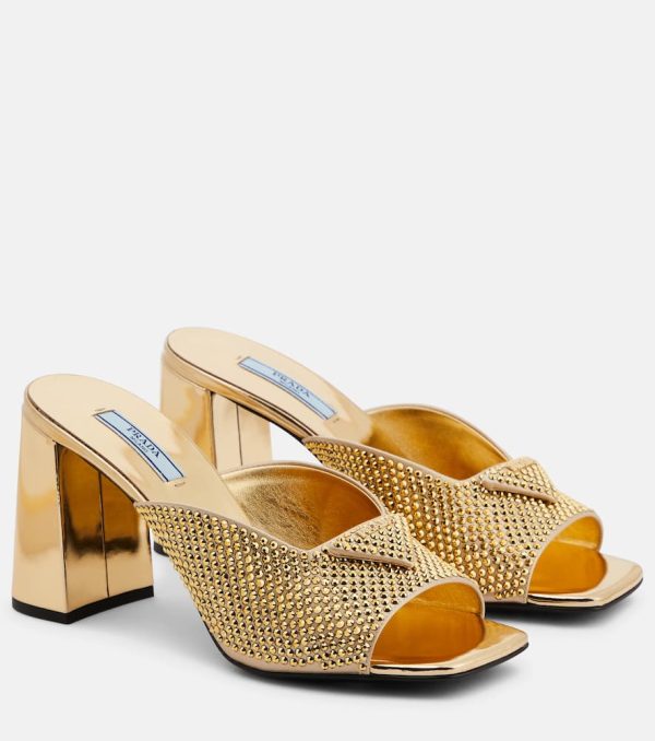 Prada Crystal-embellished mules