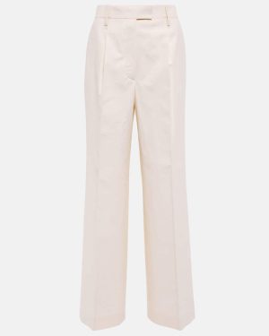 Prada Cupro high-rise wide-leg pants