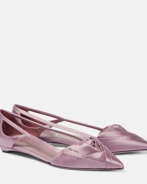 Prada Cutout satin ballet flats