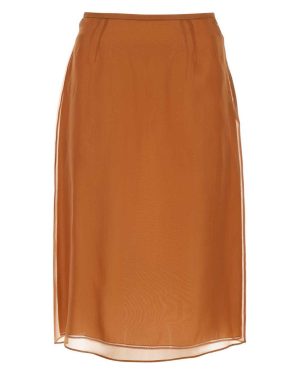 Prada Double Layer Semi-sheer Midi Skirt