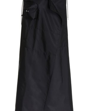 Prada - Draped Gabardine Raincoat - Black - IT 38 - Moda Operandi