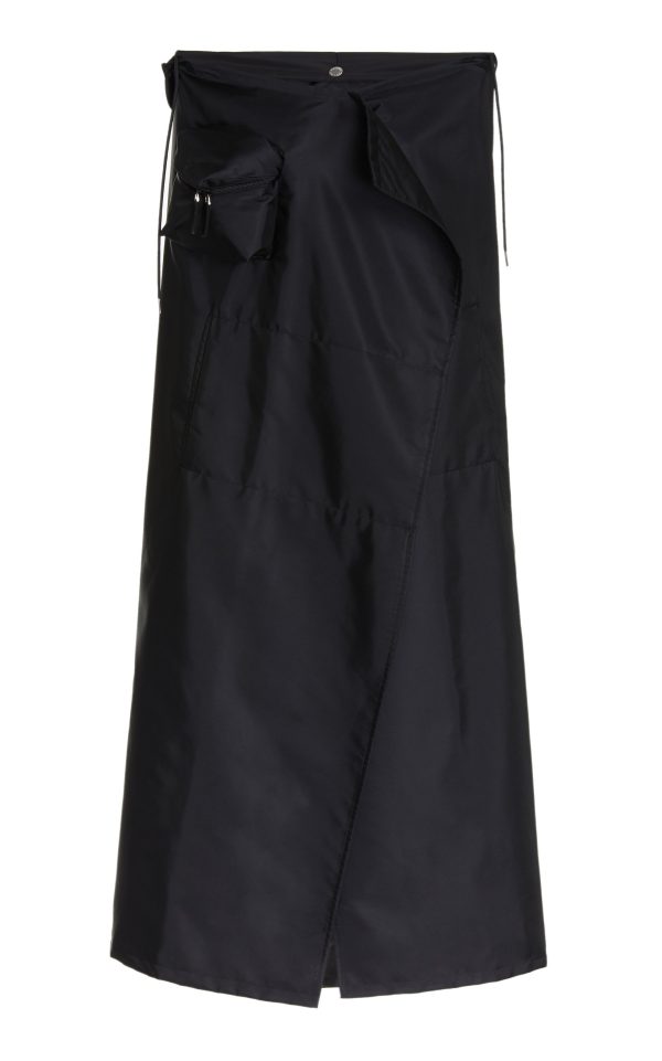 Prada - Draped Gabardine Raincoat - Black - IT 38 - Moda Operandi