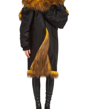 Prada - Faux Fur-lined Shell Jacket - Black - IT 44 - Moda Operandi