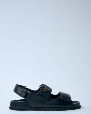 Prada Padded Leather Sandals - Woman Sandals Black Eu - 39