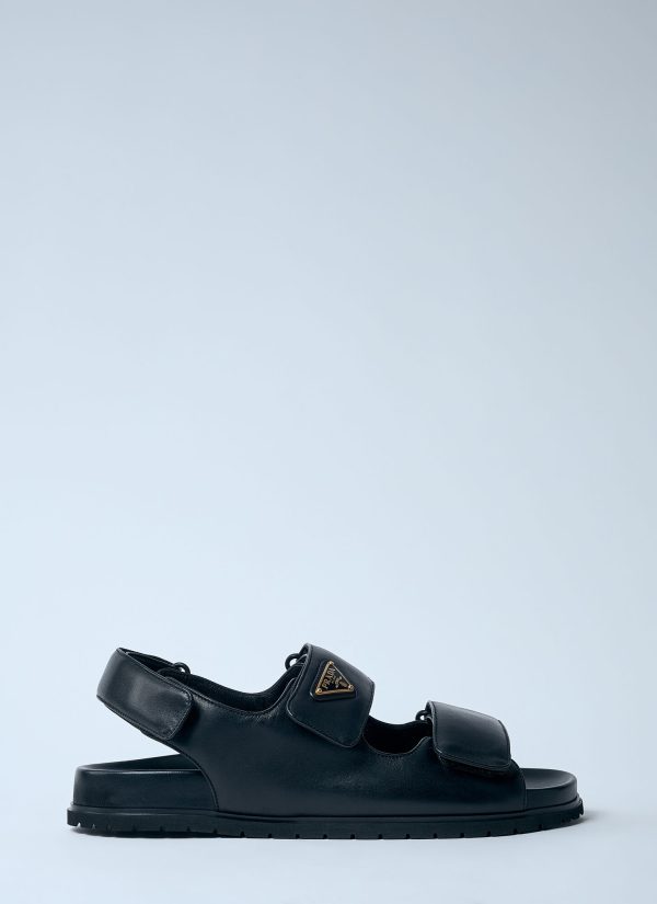 Prada Padded Leather Sandals - Woman Sandals Black Eu - 39