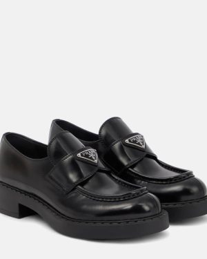 Prada Platform leather loafers