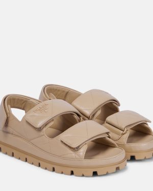 Prada Quilted leather sandals