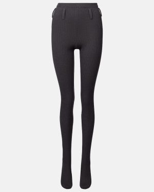 Prada Ribbed-knit cotton-blend tights
