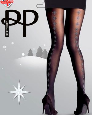 Pretty Polly Star Sparkly Back Seam Tights