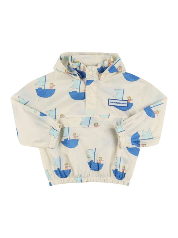 Printed Nylon Rain Anorak