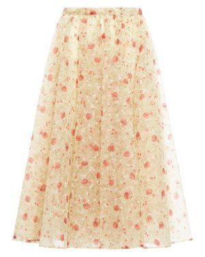 Printed nylonette midi skirt - Prada - Woman