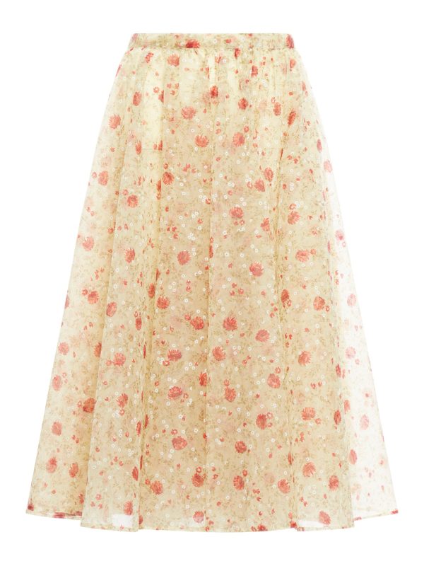 Printed nylonette midi skirt - Prada - Woman