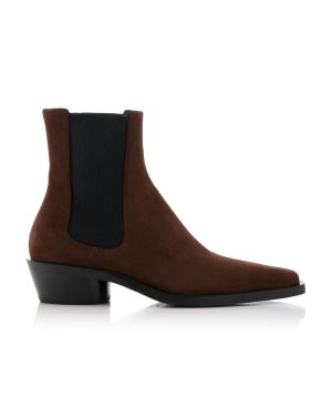 Proenza Schouler - Bronco Suede Chelsea Boots - Brown - IT 36 - Moda Operandi