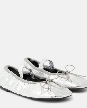 Proenza Schouler Metallic leather ballet flats