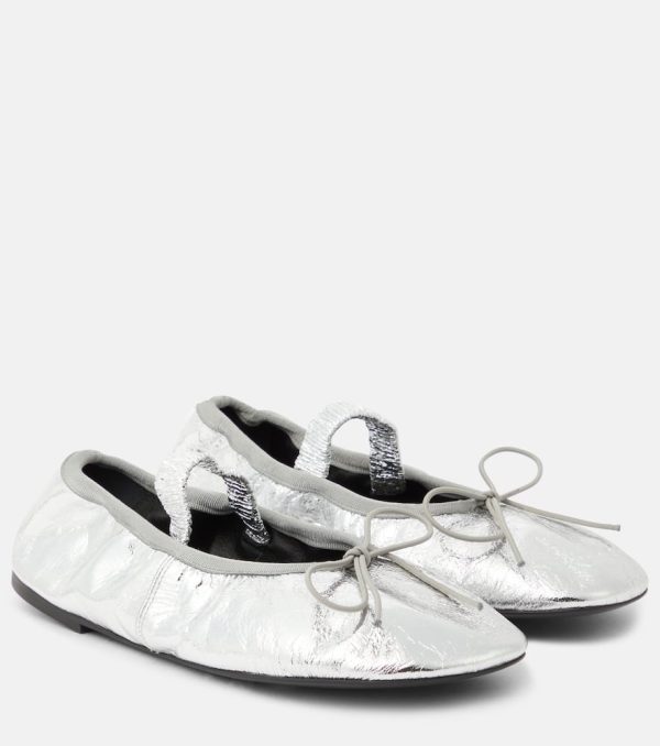 Proenza Schouler Metallic leather ballet flats