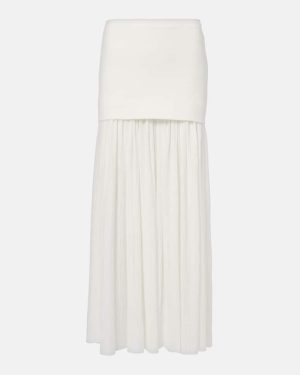 Proenza Schouler Paige pleated crepe chiffon maxi skirt