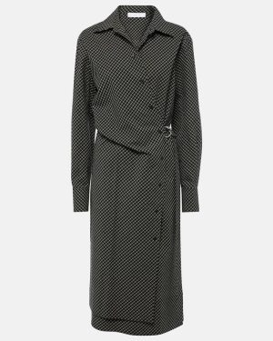 Proenza Schouler White Label Lane checked cotton wrap dress