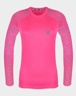 Proviz Sports Women's Reflective Long Sleeve Training Top, Pink