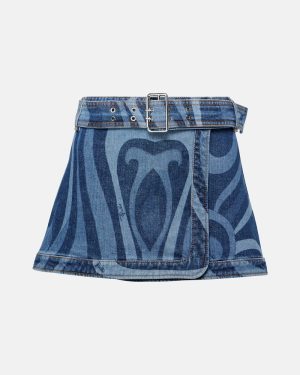 Pucci Marmo denim wrap skirt