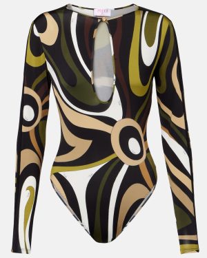 Pucci Marmo printed satin bodysuit