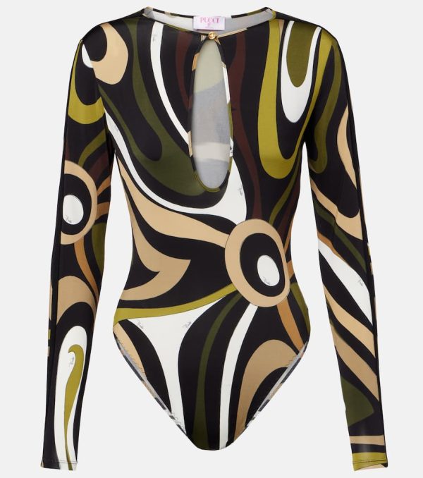 Pucci Marmo printed satin bodysuit