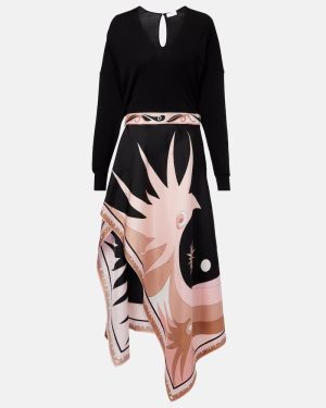 Pucci Stella knitted silk-blend midi dress