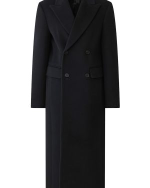 R2W - Double-Breasted Wool Coat - Black - 2 - Moda Operandi