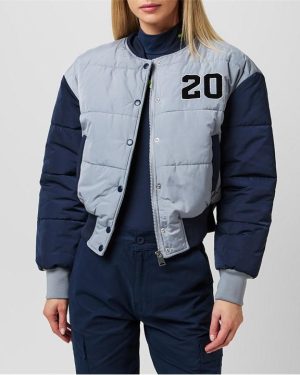 RED RUN Varsity Jacket - Grey