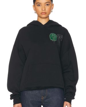 RE/DONE Dan Tanas Sign Modern Hoody in Washed Black - Black. Size S (also in XS).