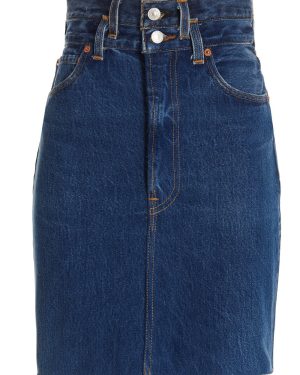 RE/DONE double Waisted Pencil Re Done X Levis Skirt