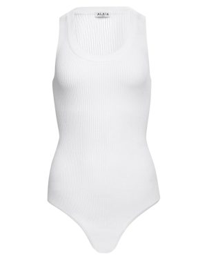 RIBBED KNIT TANK TOP BODYSUIT - Alaia - Woman