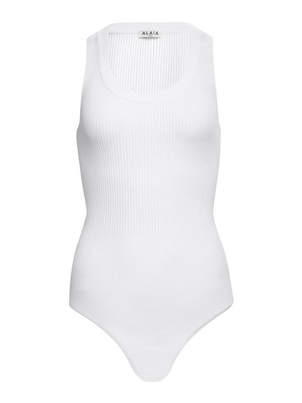 RIBBED KNIT TANK TOP BODYSUIT - Alaia - Woman