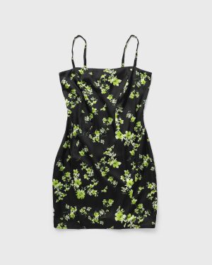 ROTATE Birger Christensen Fine Satin Mini Dress women Dresses black|green in size:L