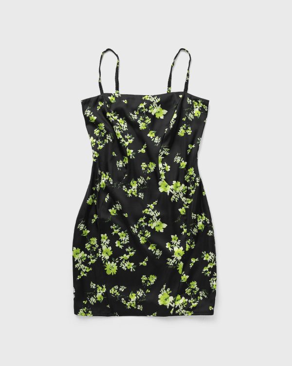 ROTATE Birger Christensen Fine Satin Mini Dress women Dresses black|green in size:L