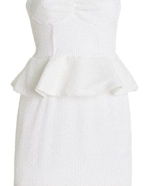 ROTATE - Peplum Sequin Mini Dress - White - EU 40 - Moda Operandi