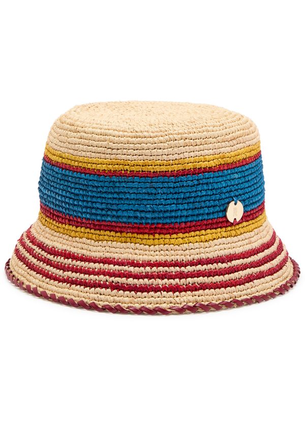 Rabanne Striped Raffia Bucket hat - Multicoloured - One Size