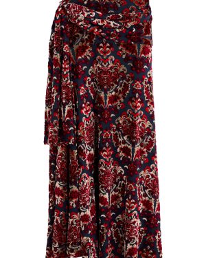 Rabanne Velvet Devor Midi Skirt - Multi Print - 40 (UK12 / M)