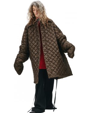 Raf Simons Oversized quilted jacket in brown