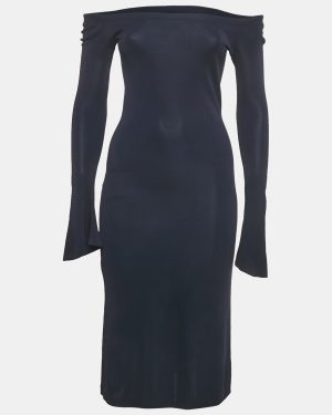 Ralph Lauren Navy Blue Jersey Bodycon Dress S
