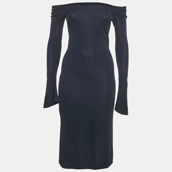 Ralph Lauren Navy Blue Jersey Bodycon Dress S