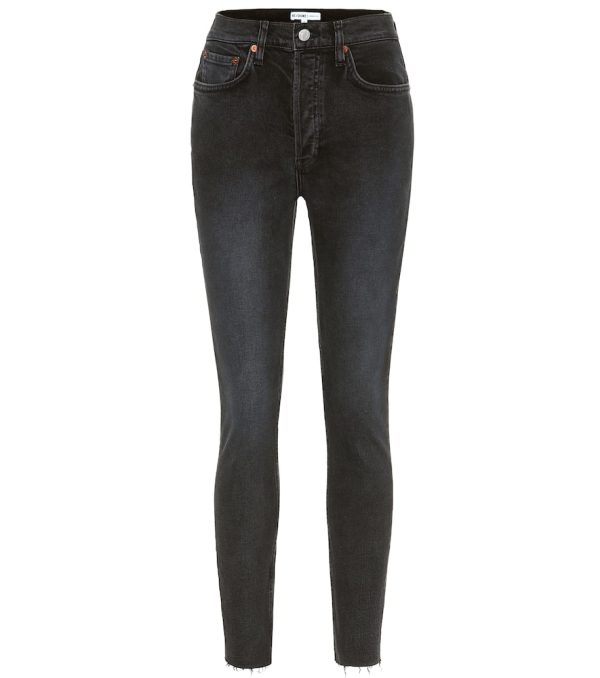 Re/Done High-rise ankle crop skinny jeans