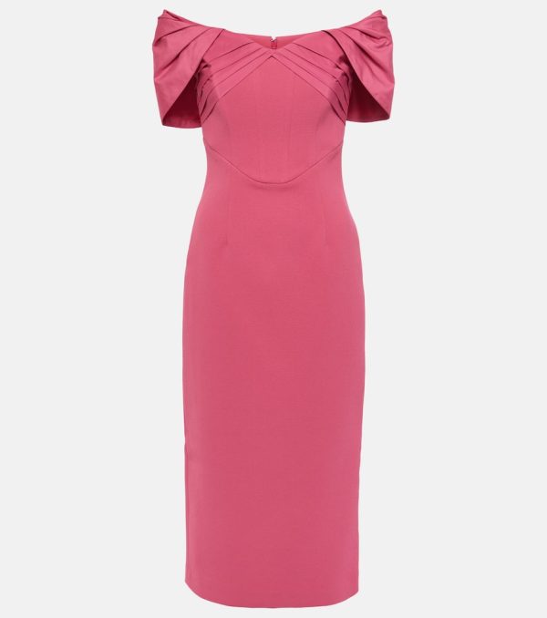 Rebecca Vallance Anais off-shoulder crepe midi dress