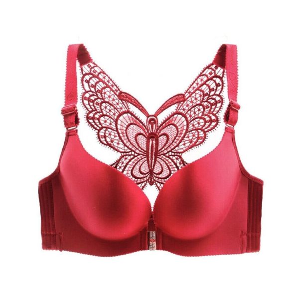 ( Red, 38E) Secrets Comfort Rose Bra Floral Secrets No Wire Bra